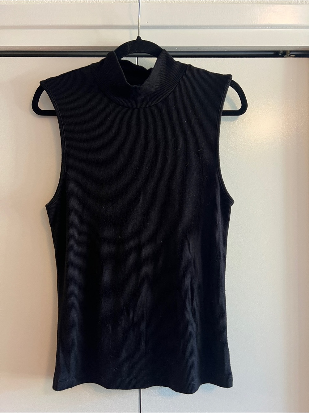 Sanctuary Black Sleeveless Mockneck Tank